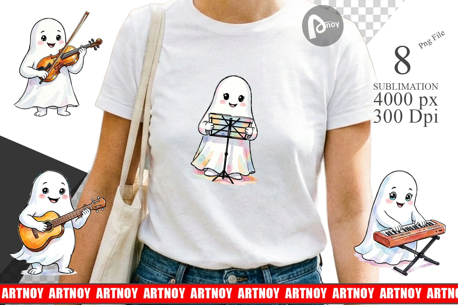 Sublimation Melodic Music Teacher Ghost