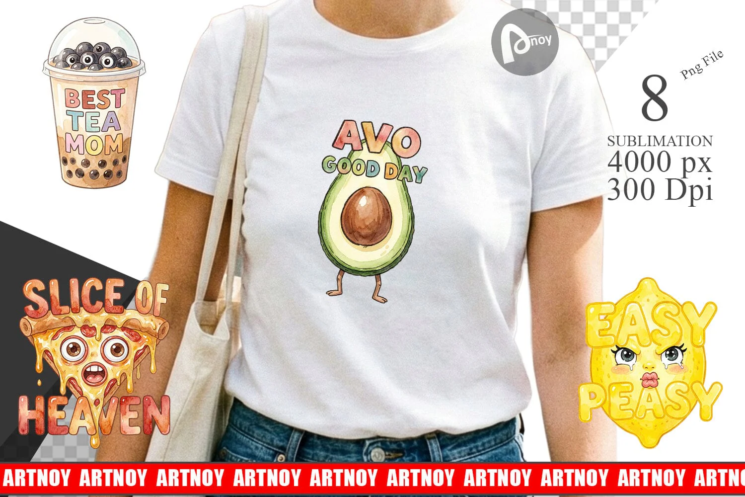 Sublimation Watercolor Funny Foodie Mom Puns Art Quotes