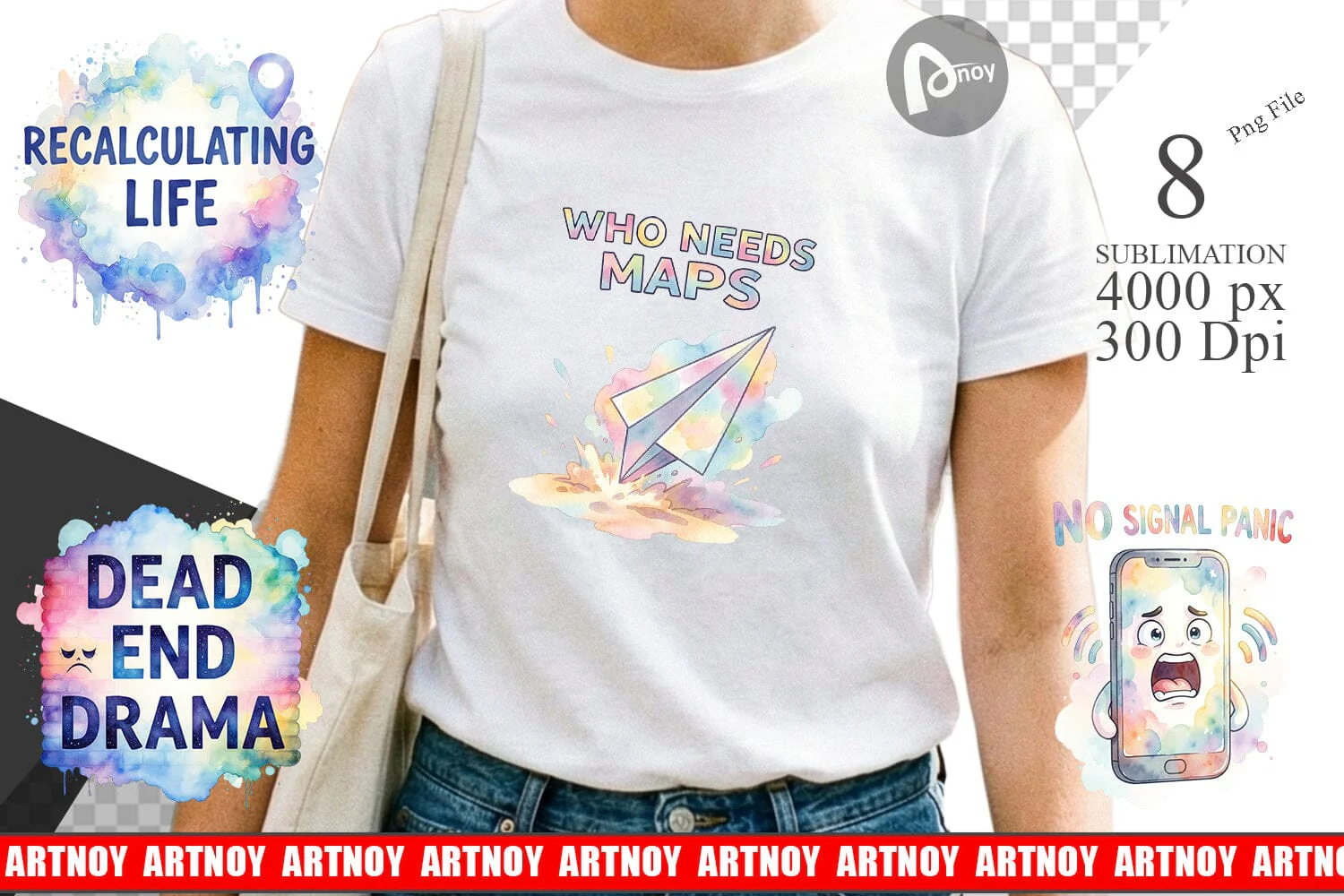 Sublimation Watercolor Funny Lost And Confused Quotes - Image 2