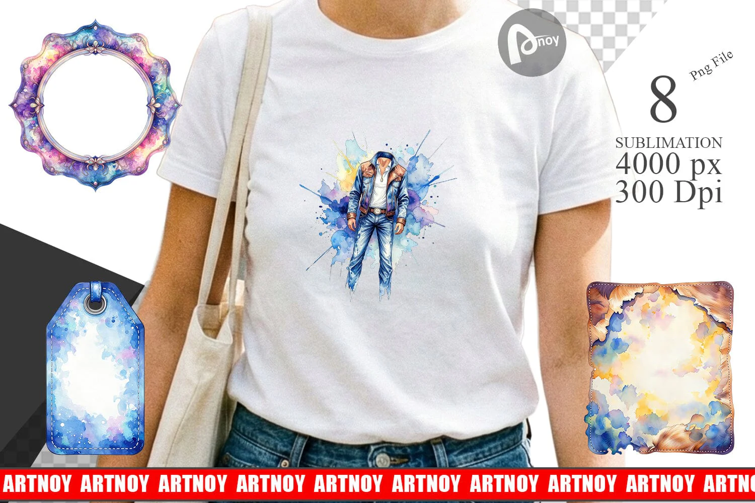 Sublimation Watercolor Western Frame