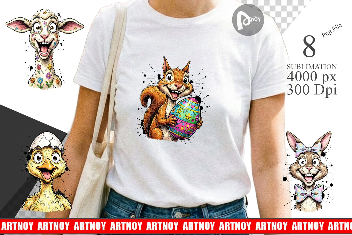 Sublimation Zany Easter Animal - Image 2