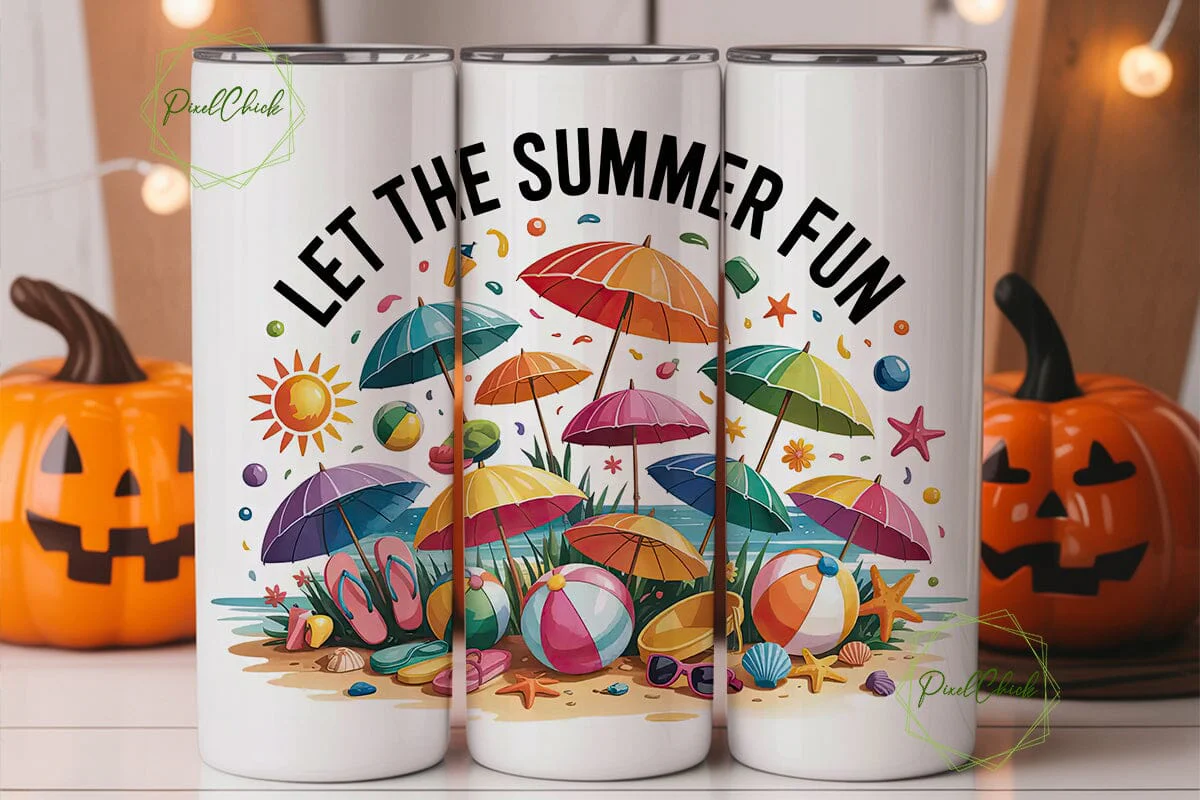 Summer Fun Beach Tumbler Wrap - Image 3