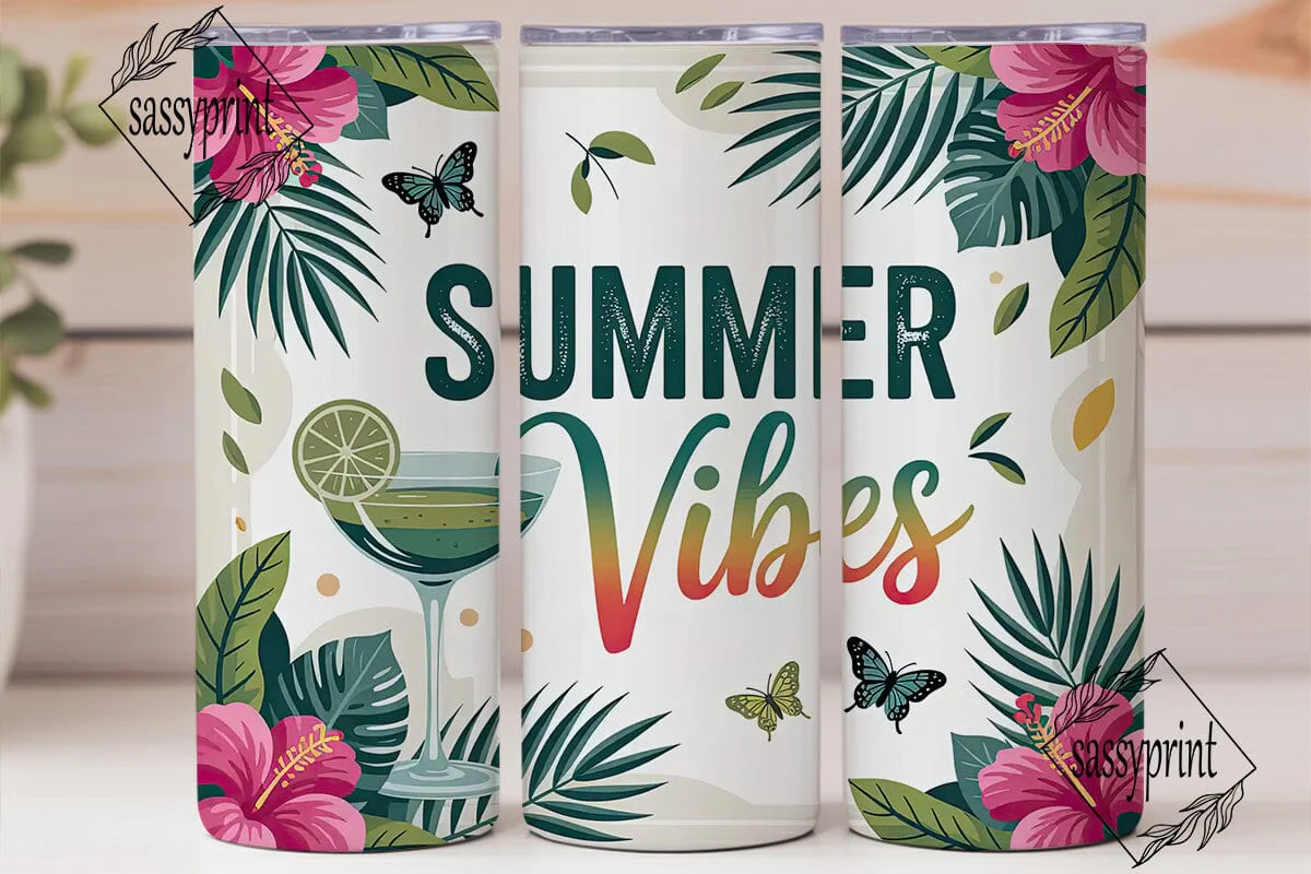 Summer Vibes 20oz Tumbler Wrap - Image 2