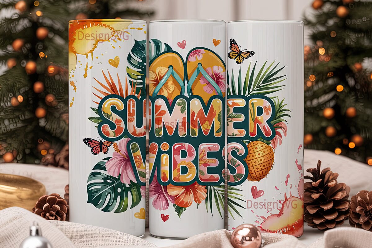 Summer Vibes 20oz Tumbler Wrap - Image 2