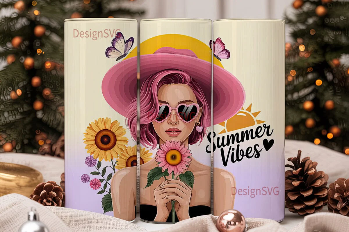 Summer Vibes 20oz Tumbler Wrap - Image 2