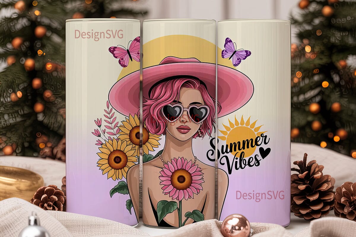 Summer Vibes 20oz Tumbler Wrap - Image 2