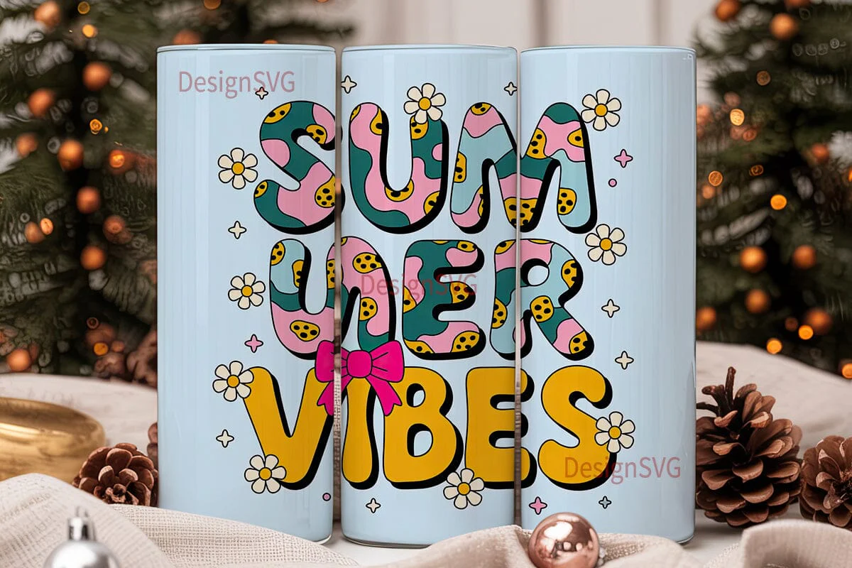 Summer Vibes 20oz Tumbler Wrap - Image 2
