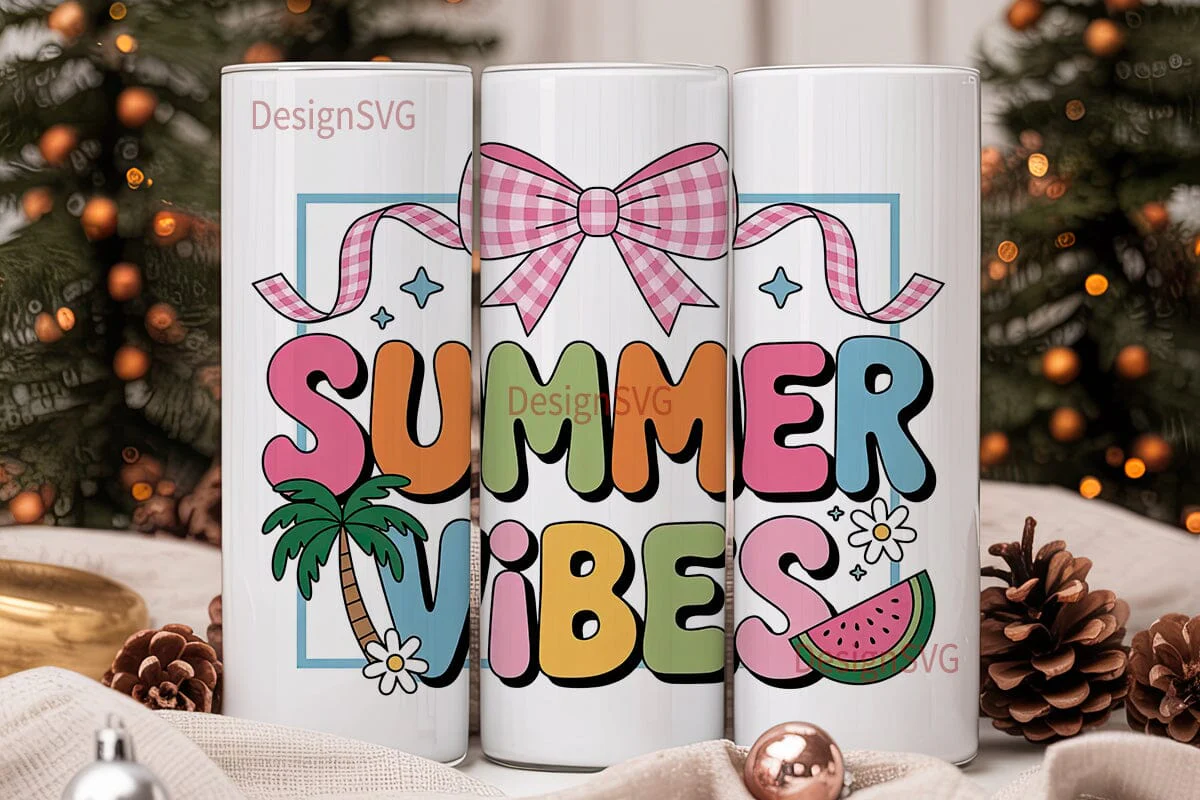 Summer Vibes 20oz Tumbler Wrap - Image 2