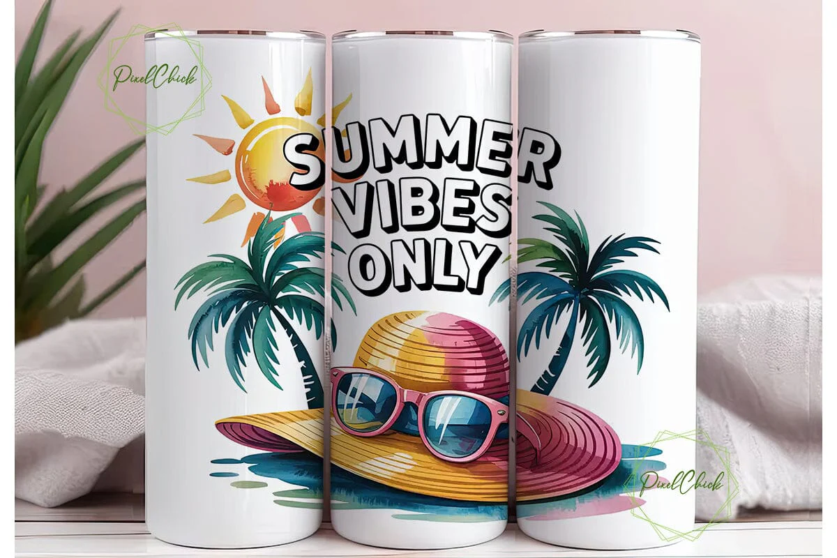 Summer Vibes Only 20oz Tumbler Wrap - Image 3