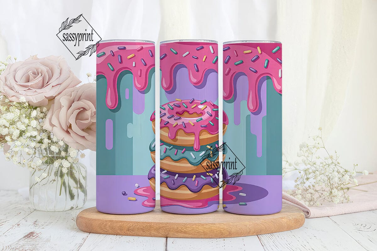 Sweet Donut Stack 20oz Tumbler Wrap