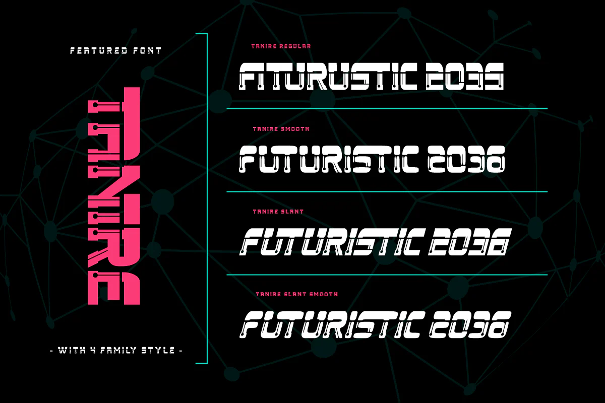 Tanire - Futuristic Tech Font - Image 10