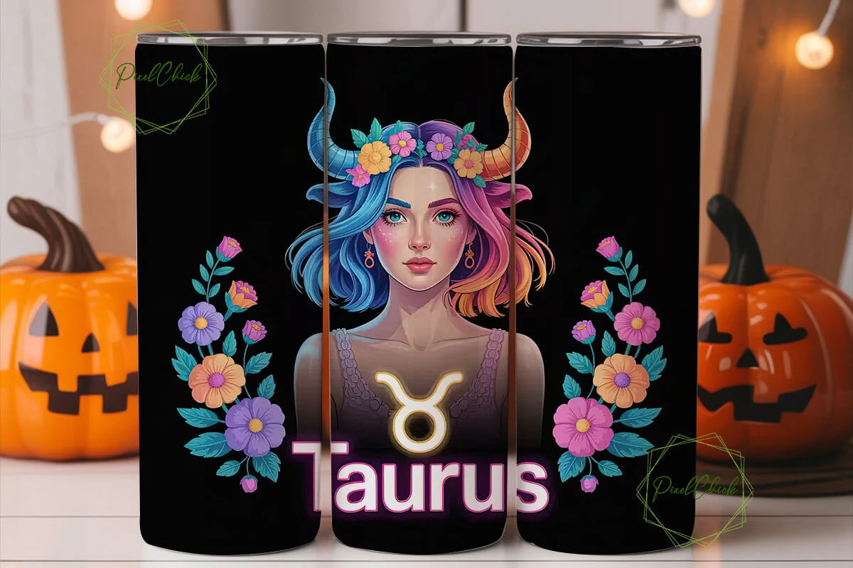 Taurus Zodiac 20oz Tumbler Design - Image 2