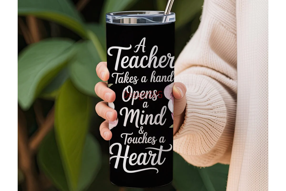 Teacher Appreciation 20oz Tumbler Wrap - Image 3
