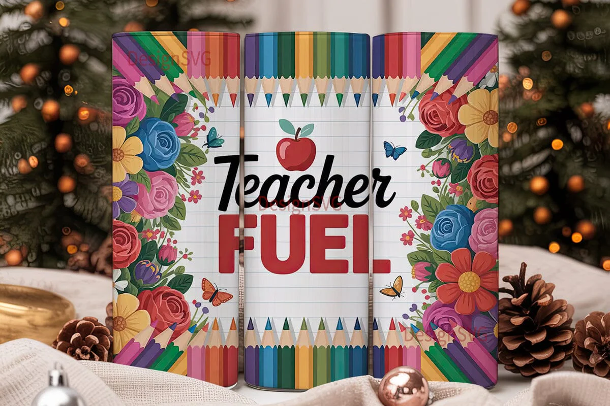 Teacher Fuel 20oz Tumbler Wrap - Image 2