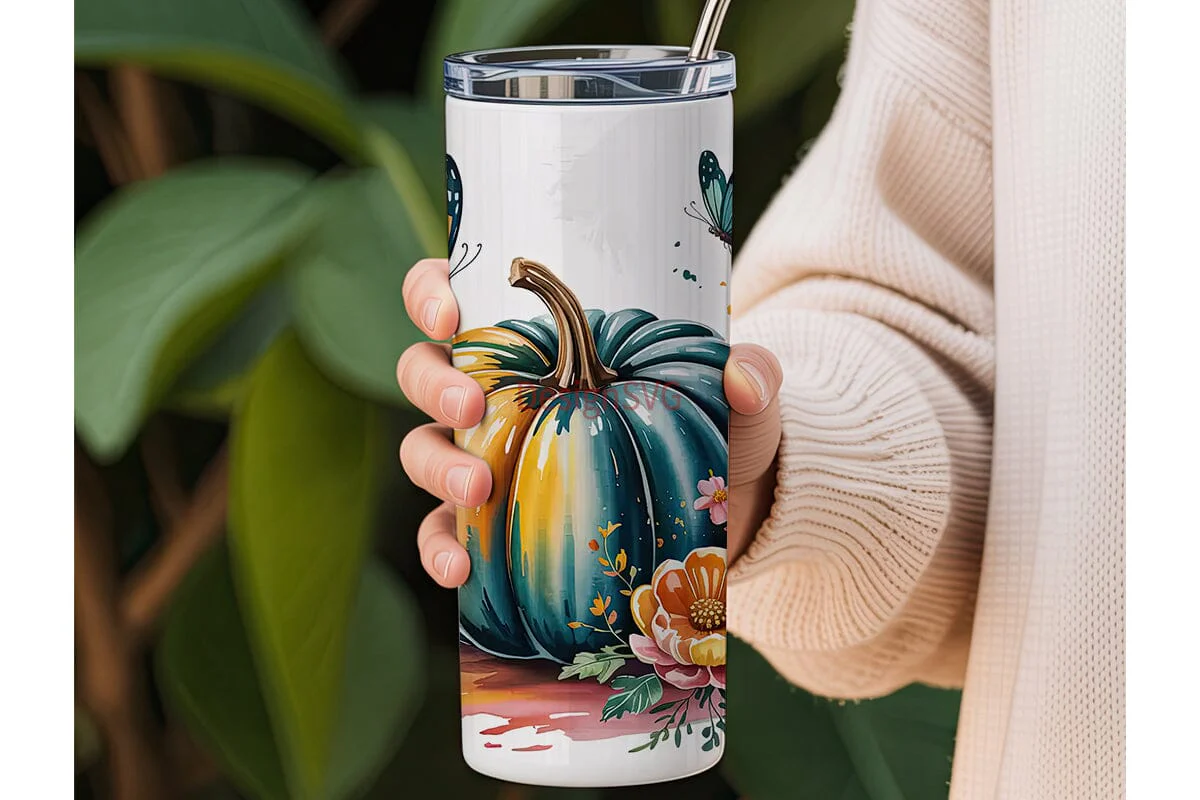 Teal Pumpkin 20oz Tumbler Wrap - Image 3