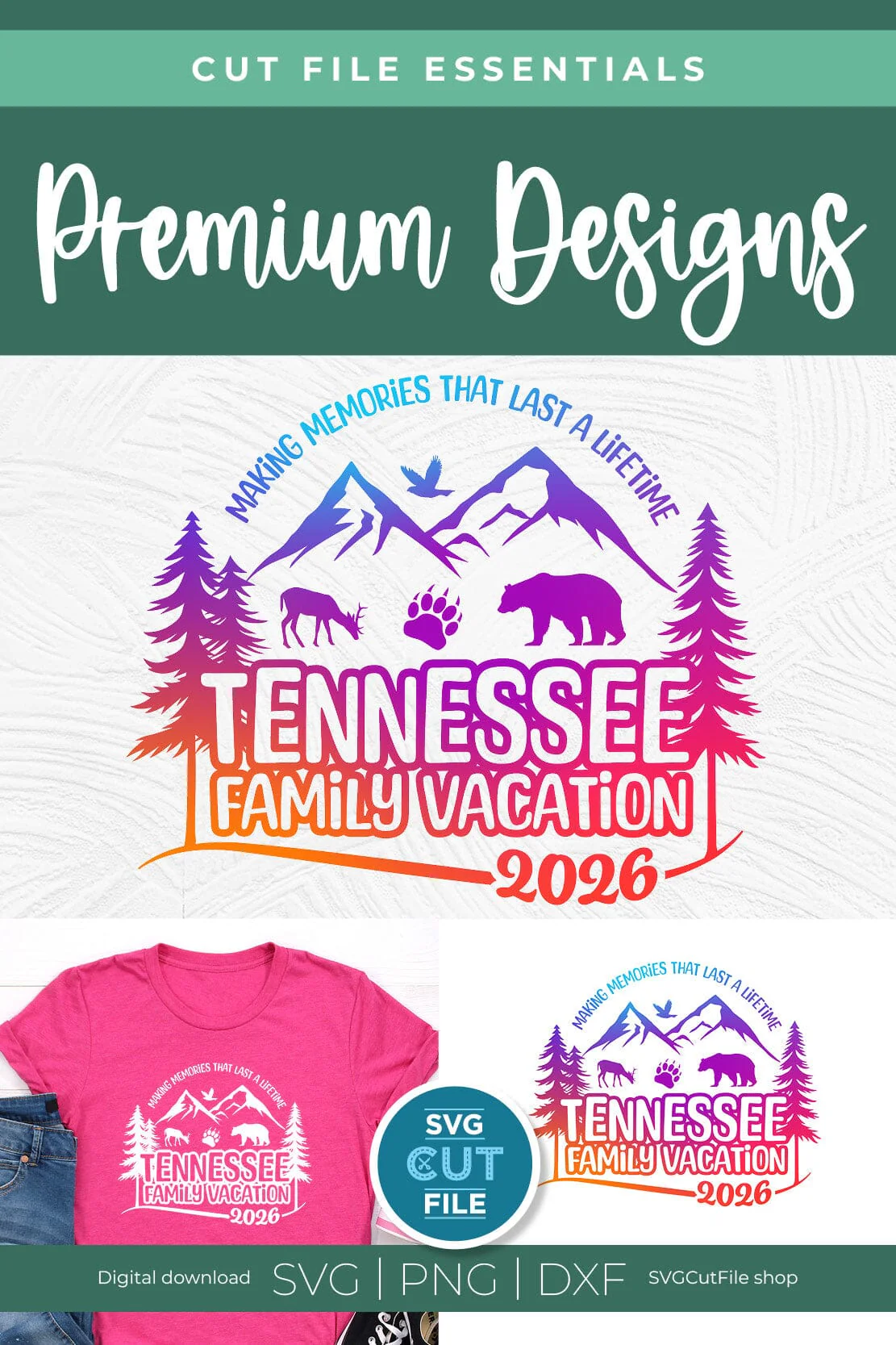 Tennessee svg, Tennessee Family Vacation SVG, 2026 Family Trip, Family, TN crew svg, png for sublimation, squad, Mountains, Cricut dxf - Image 5