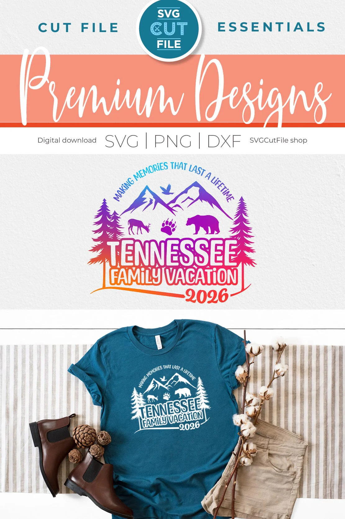 Tennessee svg, Tennessee Family Vacation SVG, 2026 Family Trip, Family, TN crew svg, png for sublimation, squad, Mountains, Cricut dxf - Image 6