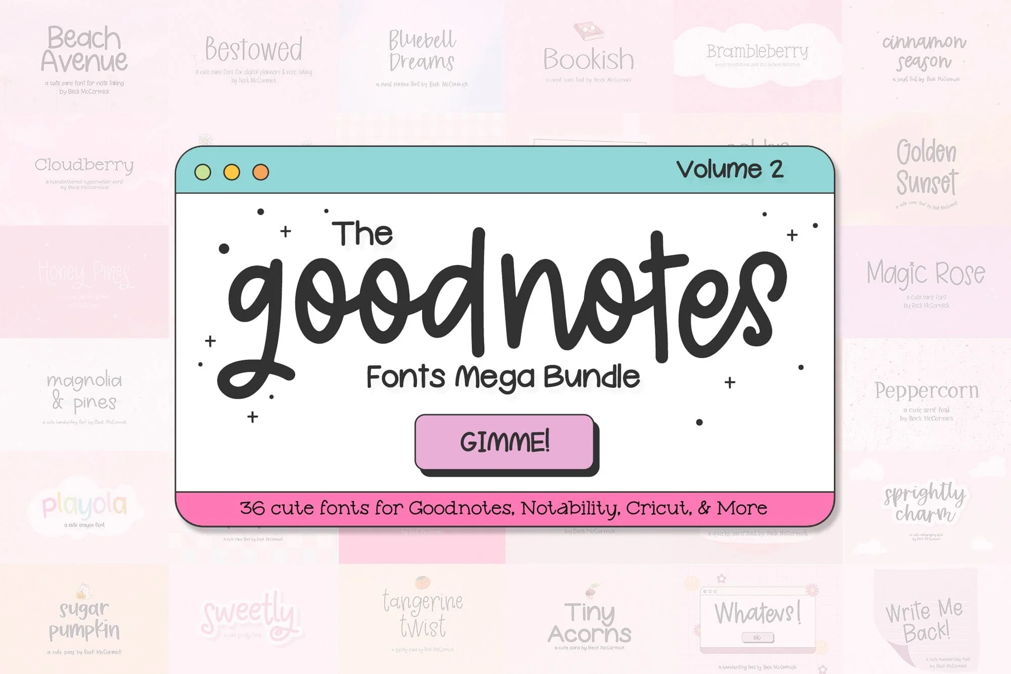 The Goodnotes Fonts Mega Bundle, Volume 2