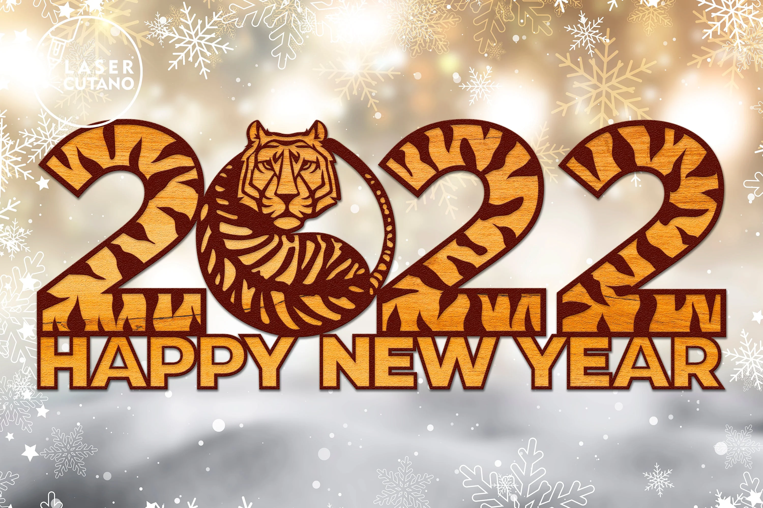 TIGER Symbol 2022 Multilayer Laser Cut Files, Mandala, Sign SVG, 3D Designs, Mini Design Bundles - Image 2