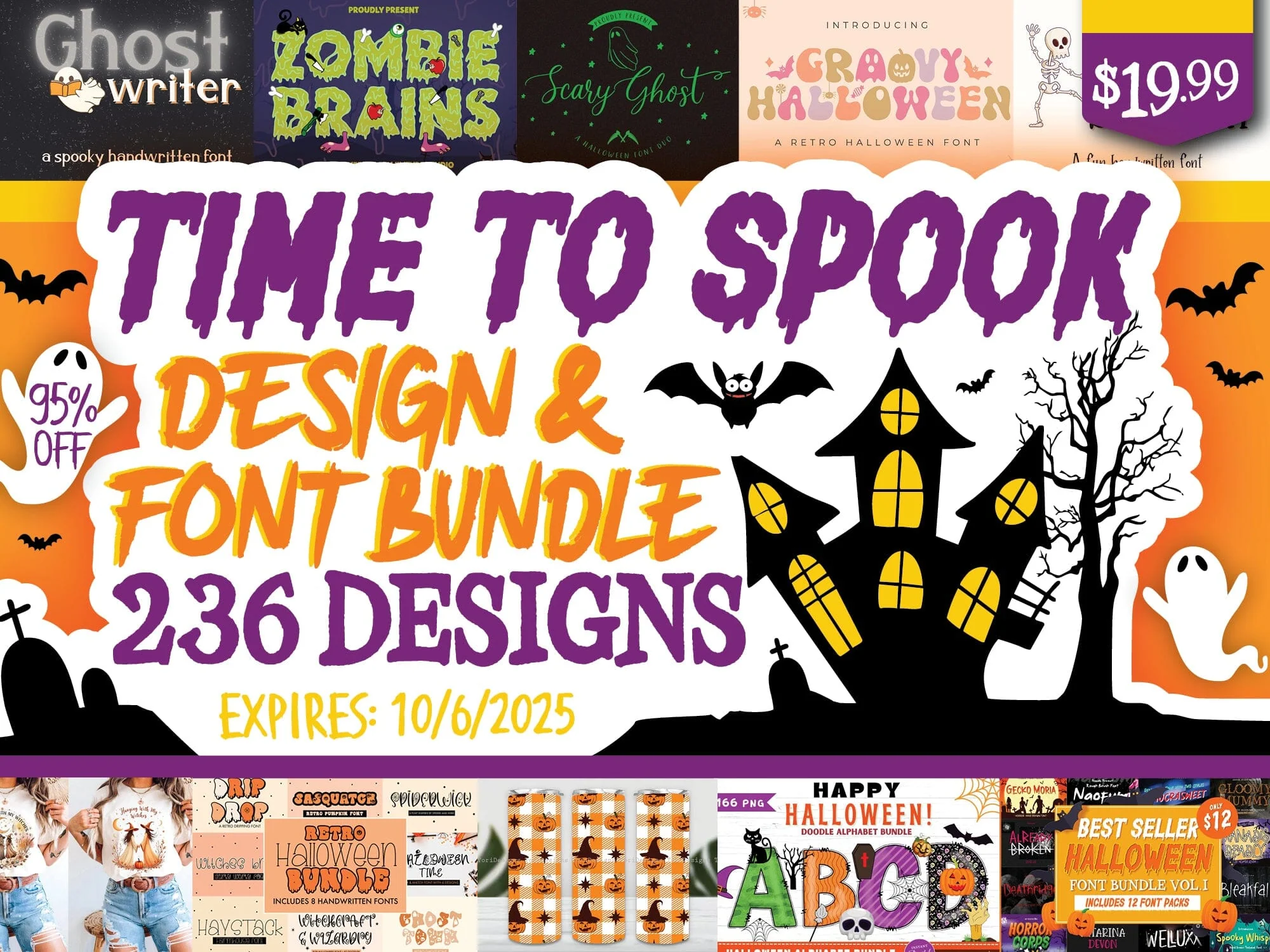 Time to Spook Design & Font Bundle | 95% Off [Reg. $375]