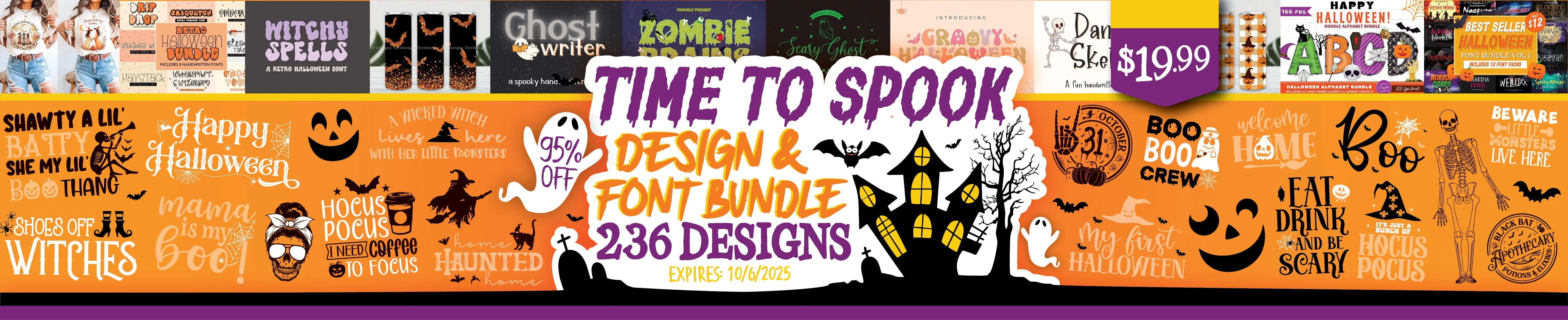 Time to Spook Design & Font Bundle | 95% Off [Reg. $375] - Image 2