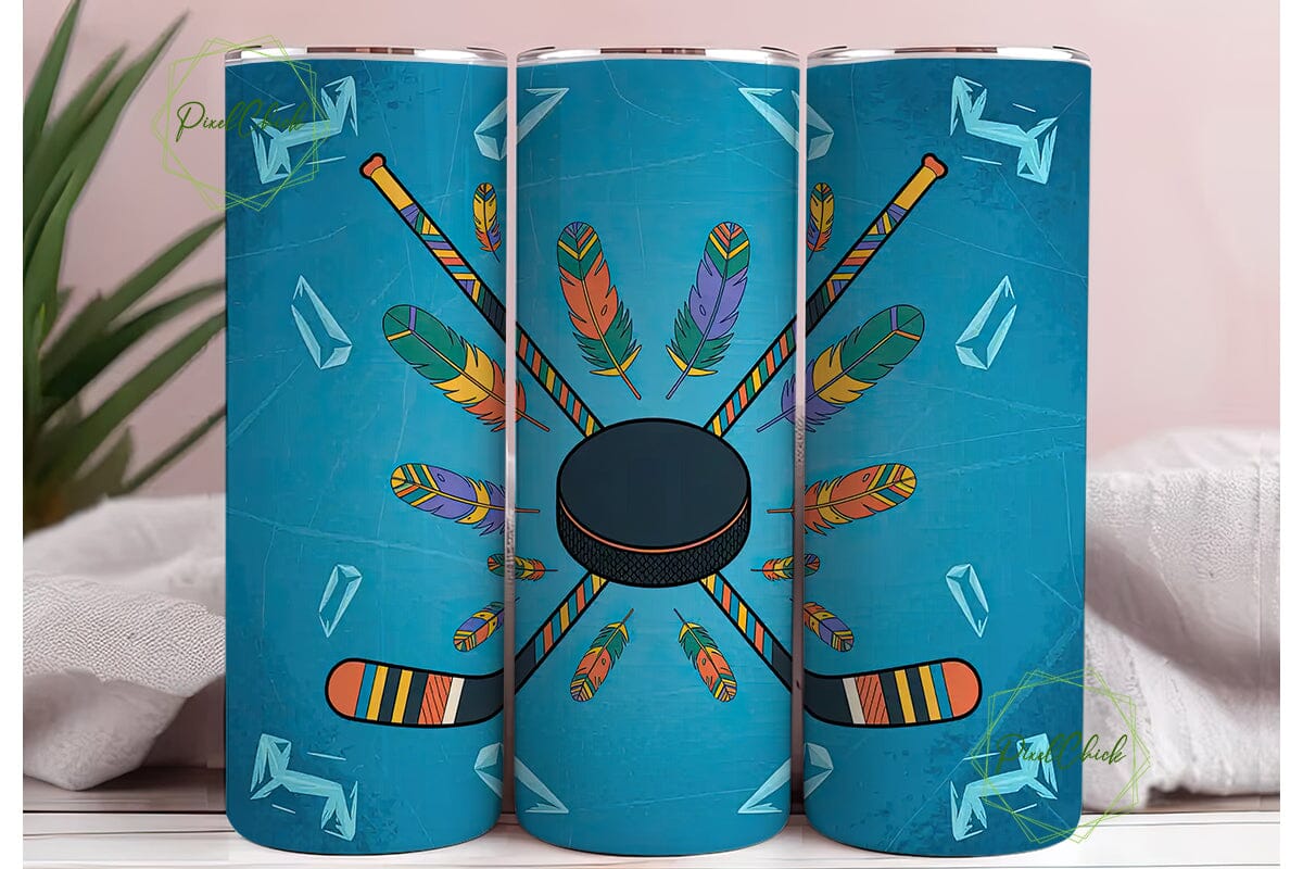 Tribal Hockey 20oz Tumbler Wrap - Image 3
