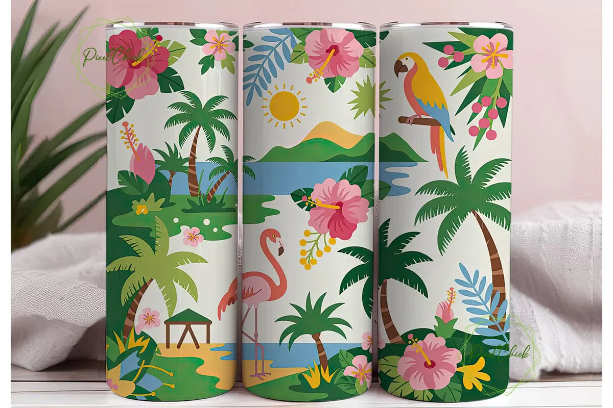 Tropical Paradise 20oz Tumbler Wrap - Image 3