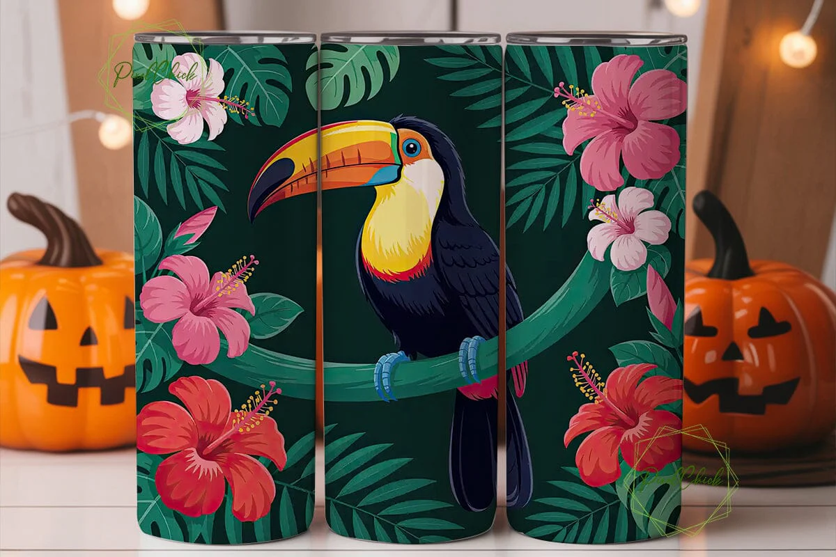 Tropical Toucan 20oz Tumbler Wrap - Image 2