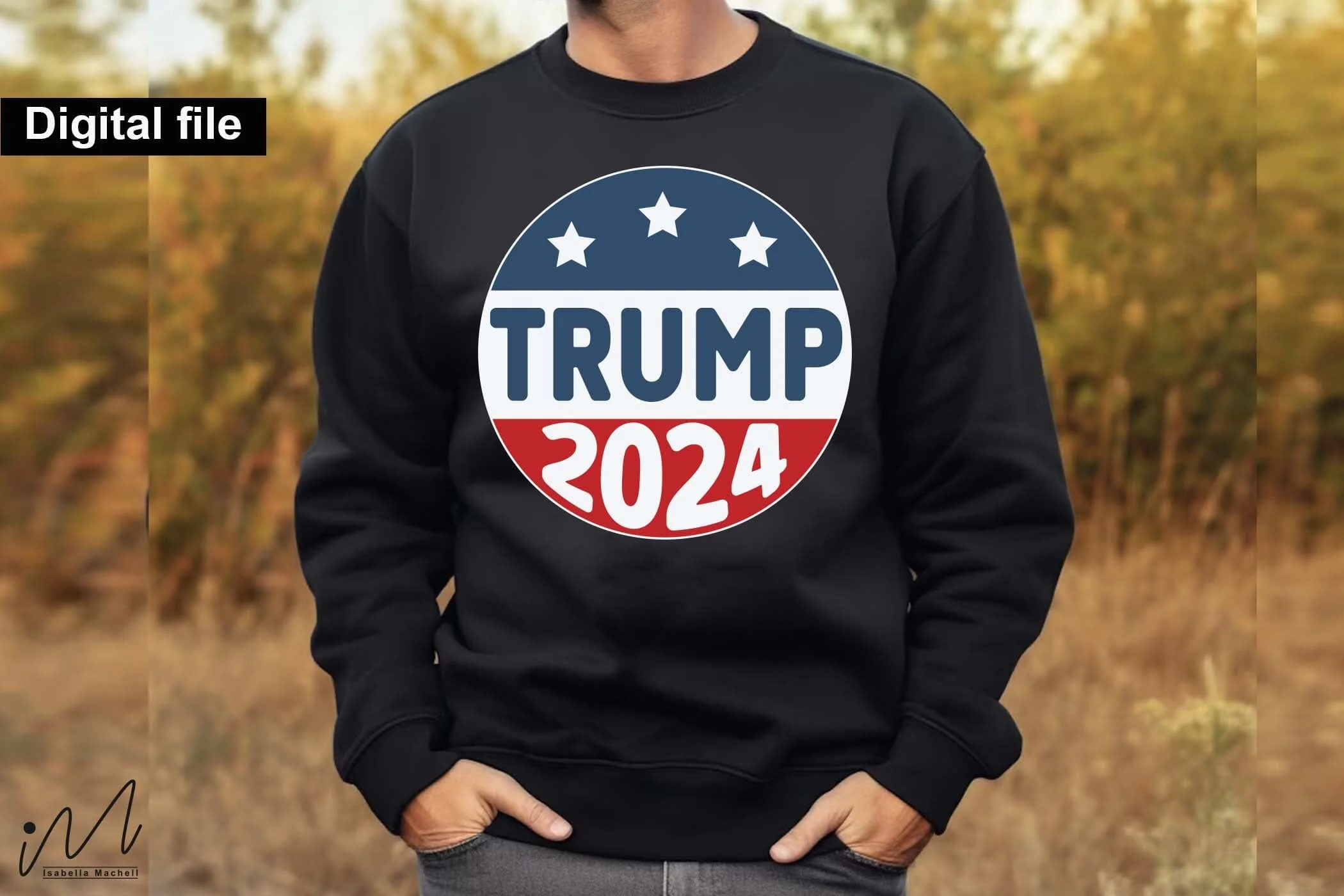 Trump 2024 round sign svg, Trump t-shirt, Trump and flag, Trump president, Trump cut files,Trump again svg, USA Flag svg, Donald trump svg,Trump cut files,Trump Cricut - Image 5