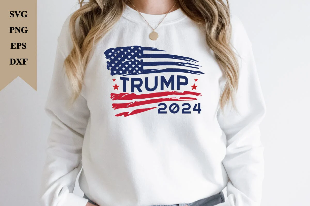 Trump 2024 SVG, Trump 2024 Png, President Trump, Digital Design for T-Shirts, Cricut & Silhouette, Digital Download, Instant Download - Image 3