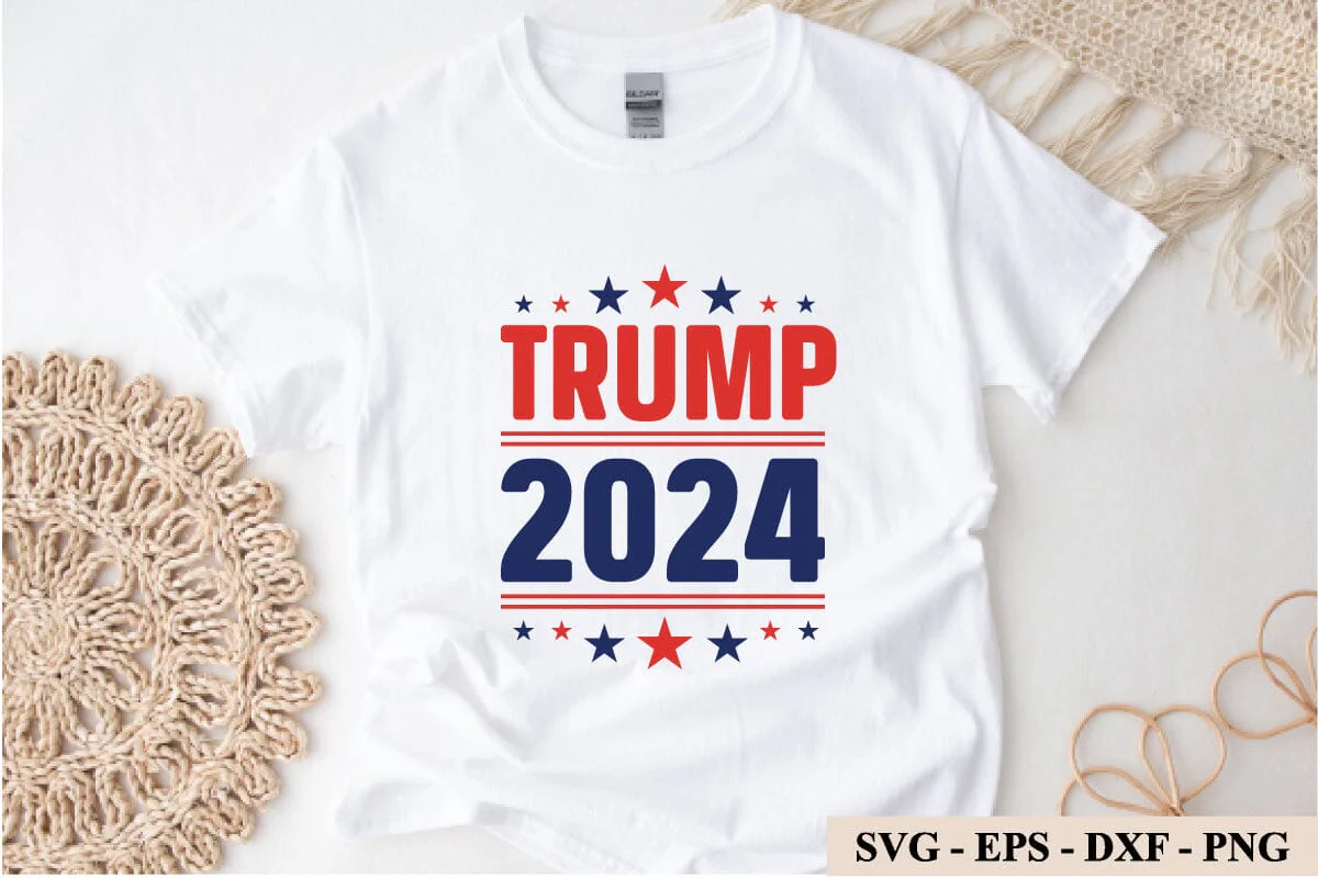 Trump 2024 SVG, Trump 2024 Png, President Trump, Digital Design for T-Shirts, Cricut & Silhouette, Digital Download, Instant Download - Image 3
