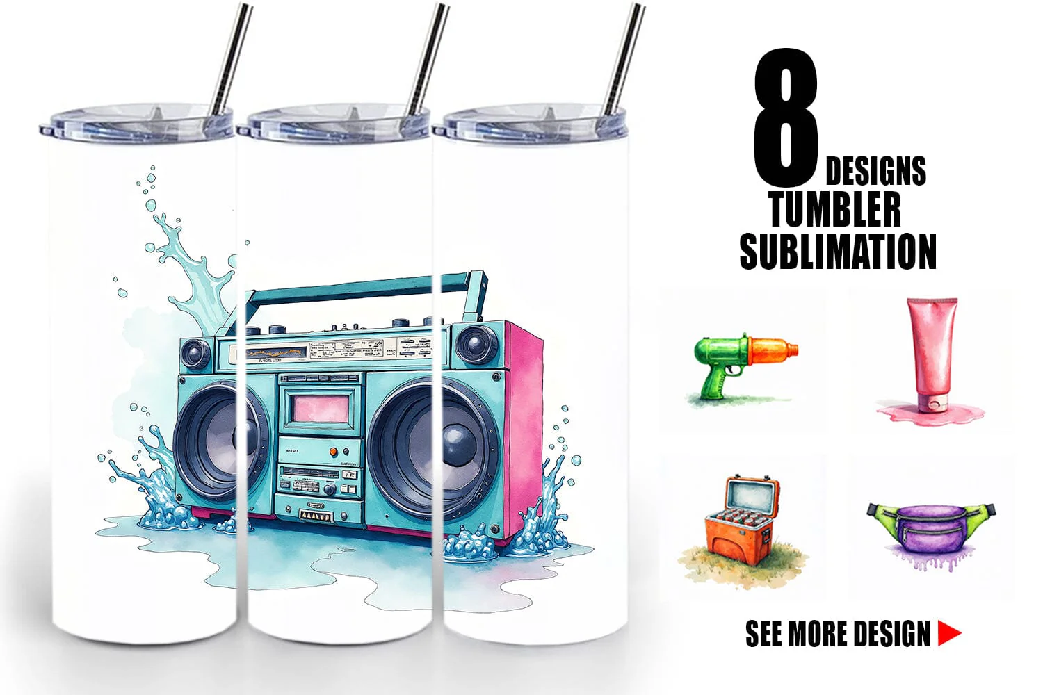 Tumbler 90s Beach Essentials