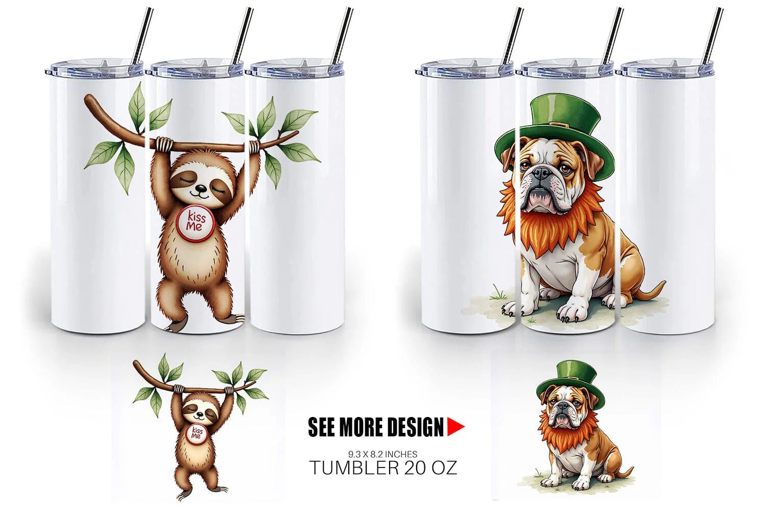 Tumbler Annoyed Retro Animals - Image 4