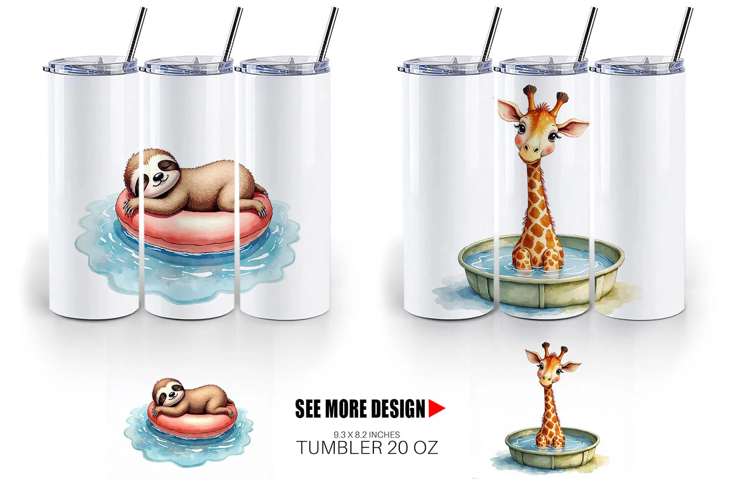 Tumbler Awkward Pool Animals - Image 4