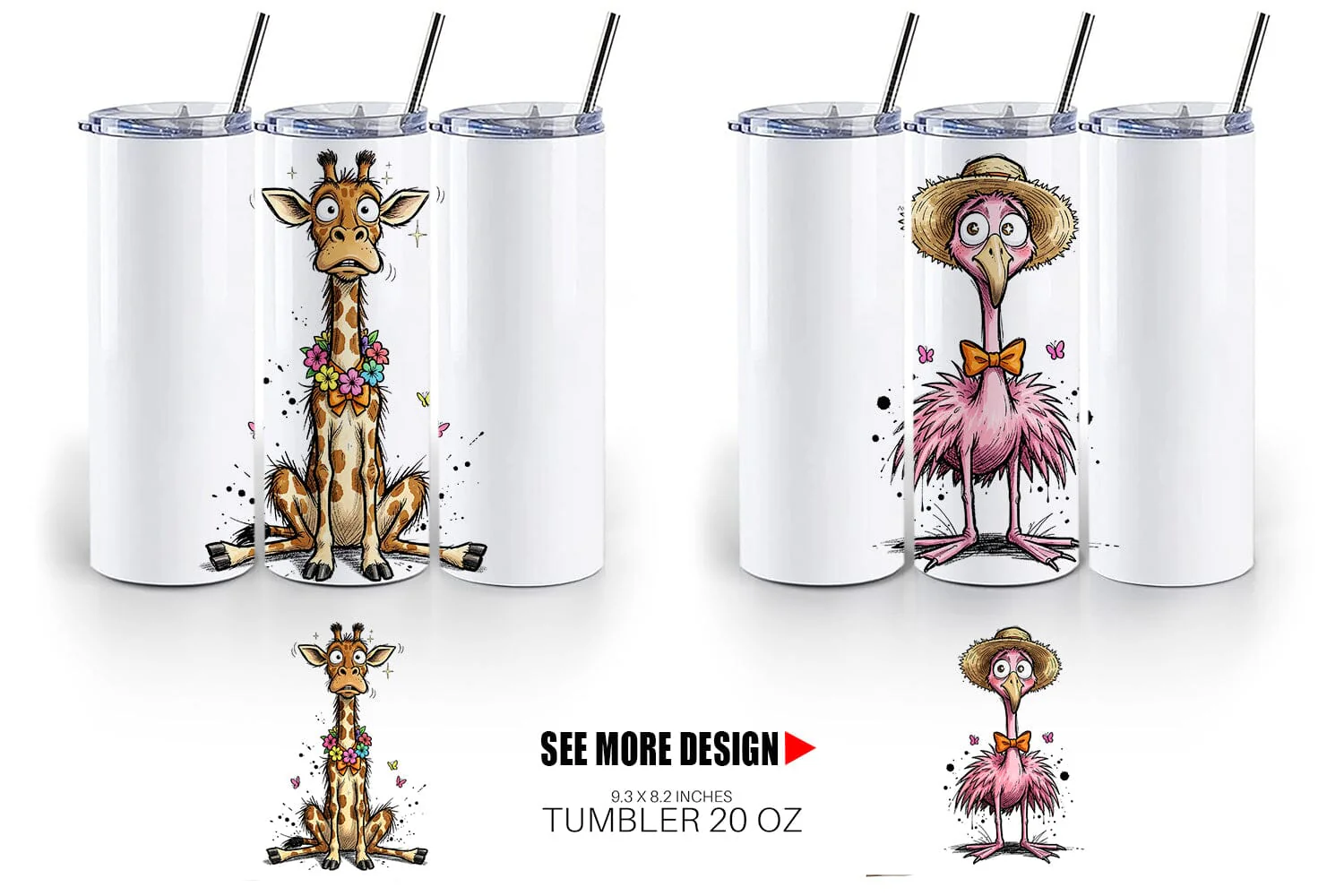 Tumbler Funny Skinny Safari Summer - Image 3