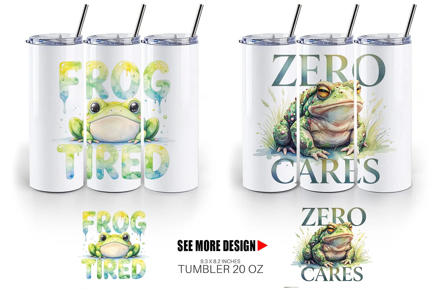Tumbler Lazy Frog Zen - Image 3