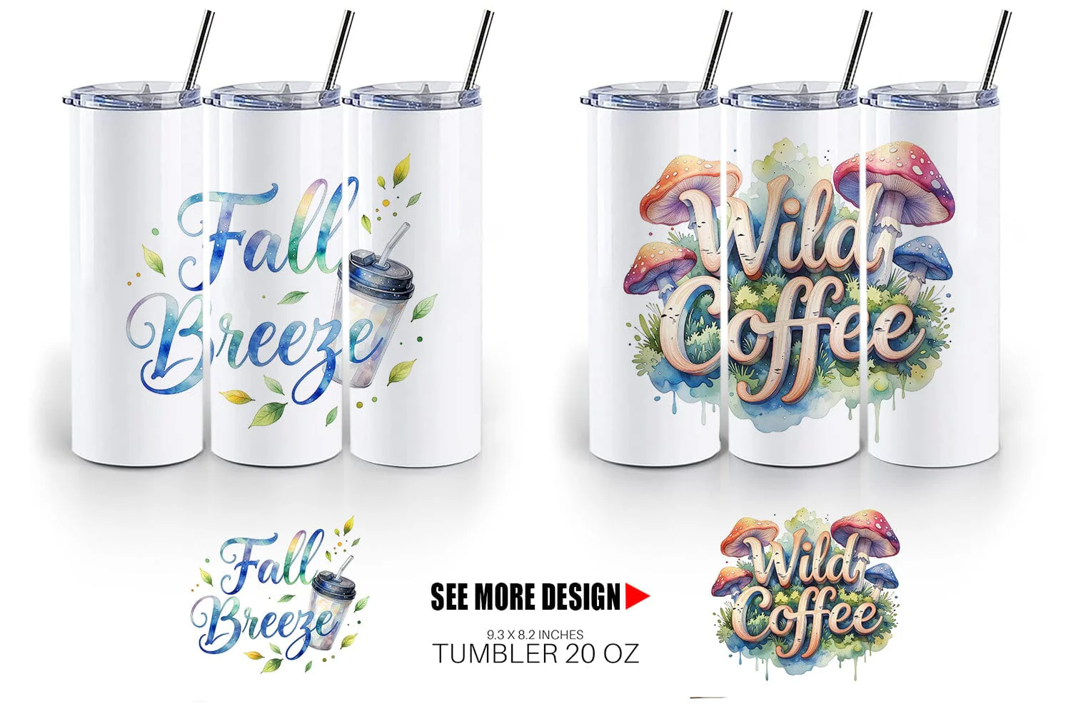 Tumbler Nature Forest Coffee Quotes - Image 3