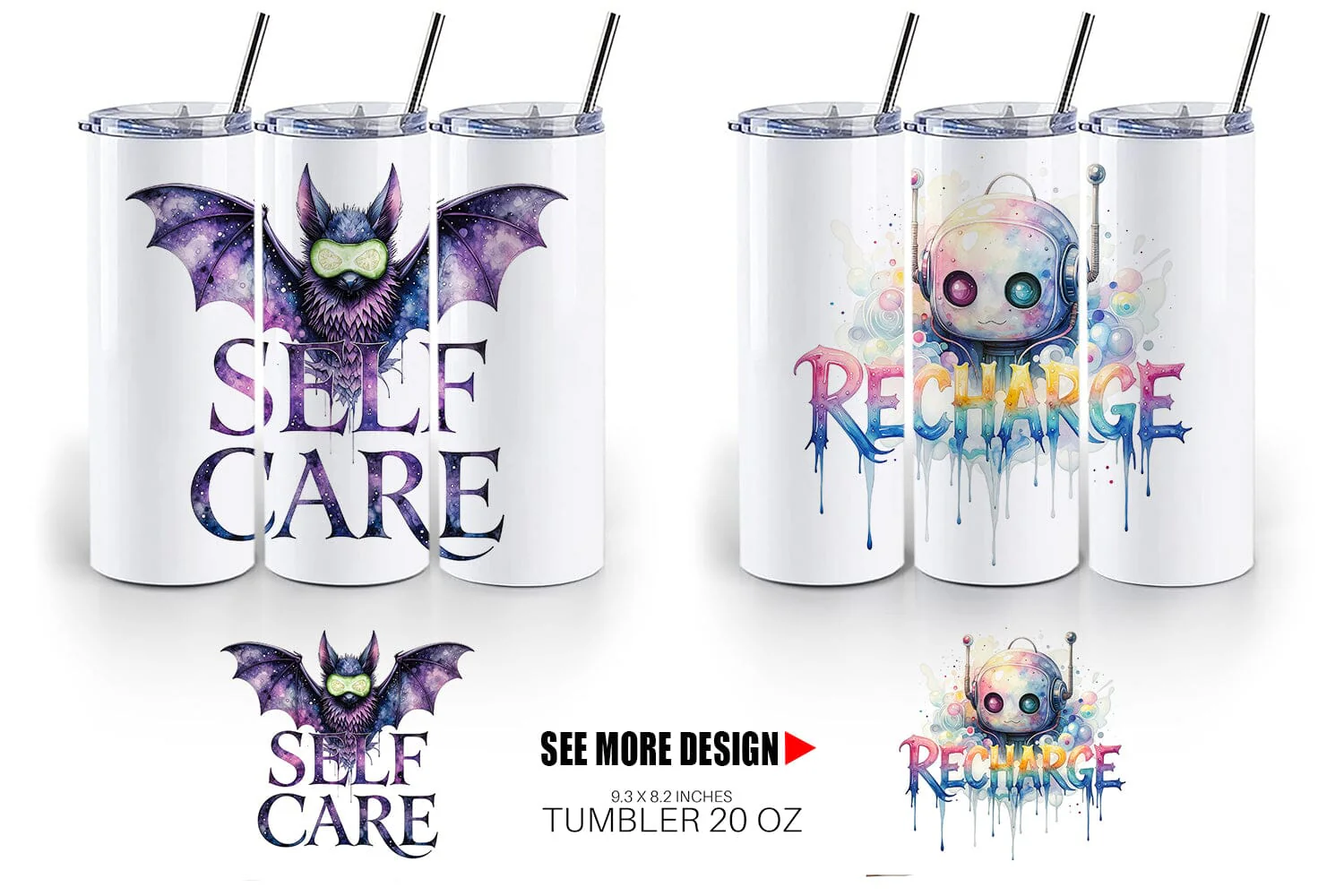 Tumbler Rest Recharge Quotes - Image 3