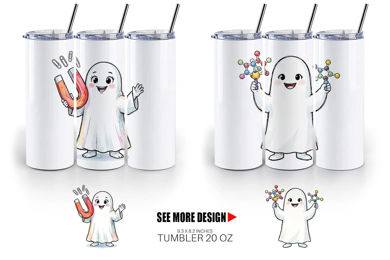 Tumbler Spooky Science Teacher Ghost - Image 5