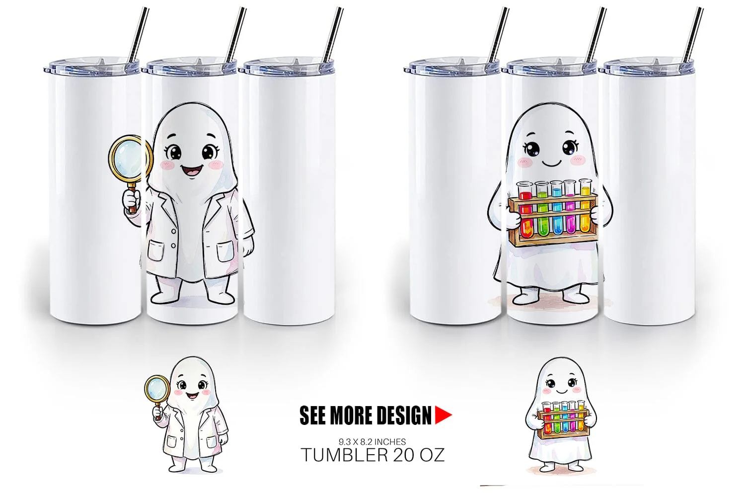 Tumbler Spooky Science Teacher Ghost - Image 6