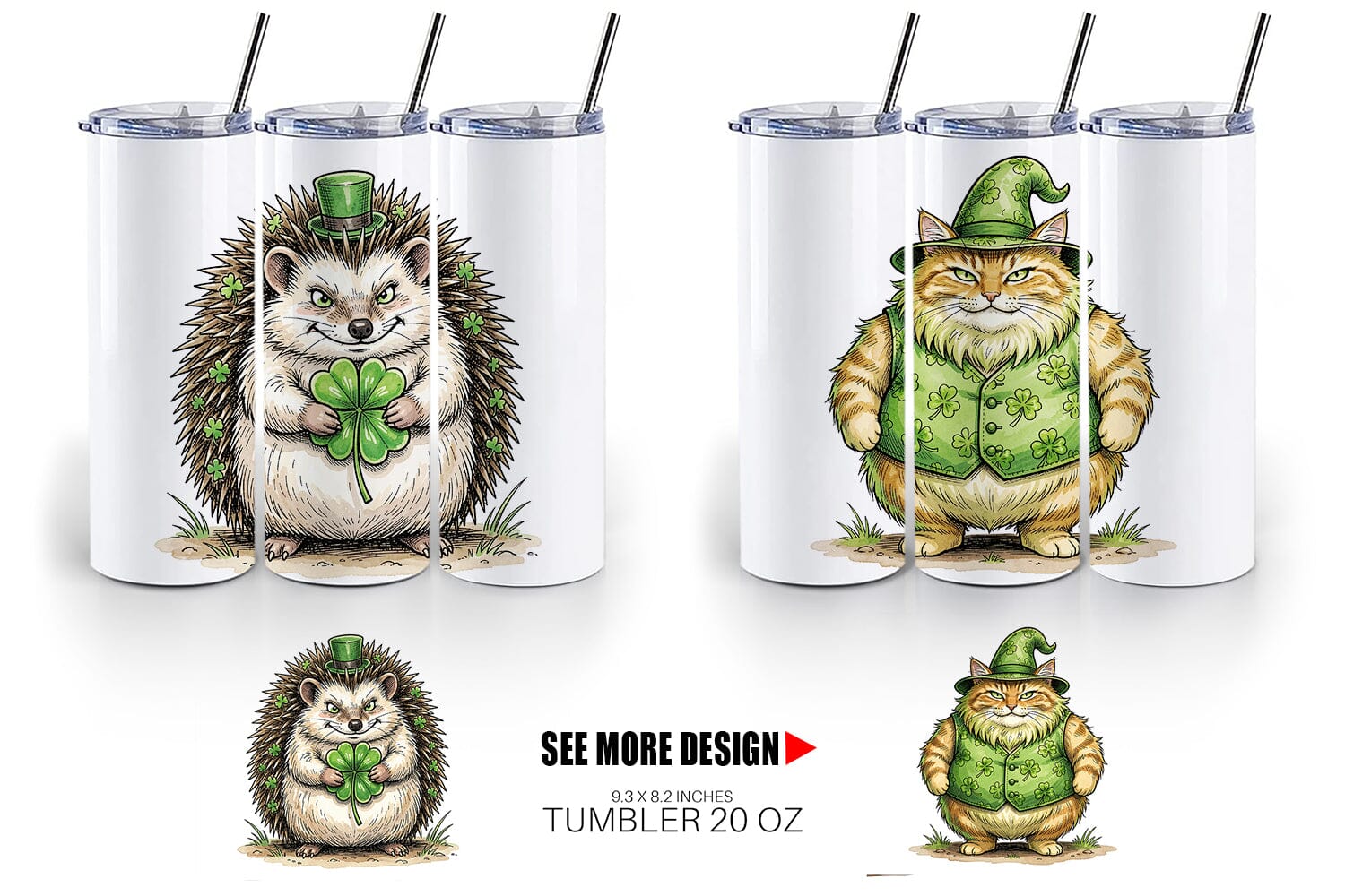 Tumbler St Paddys Lucky Animal - Image 3