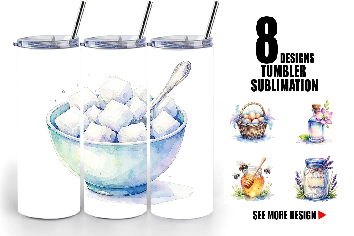 Tumbler Watercolor Baking Essentials