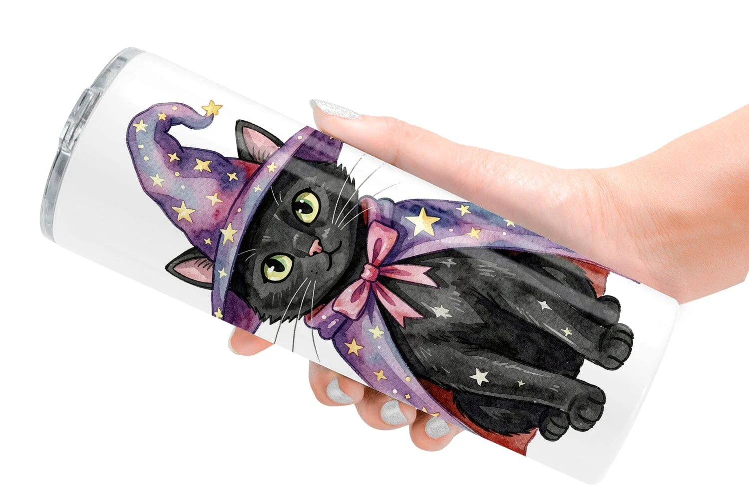 Tumbler Watercolor Fashionable Cat Mom Portraits - Image 2
