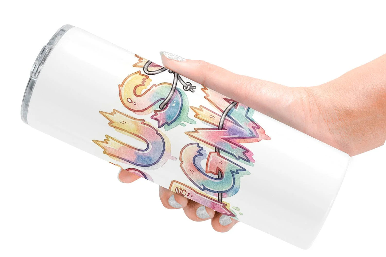 Tumbler Watercolor Funny Dial-Up Internet Art - Image 2