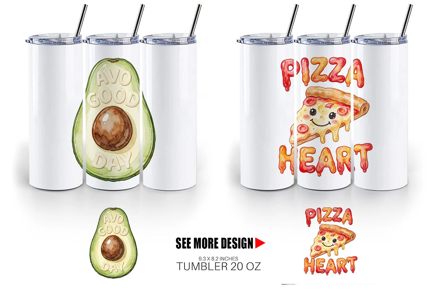 Tumbler Watercolor Funny Foodie Mom Puns Art - Image 6