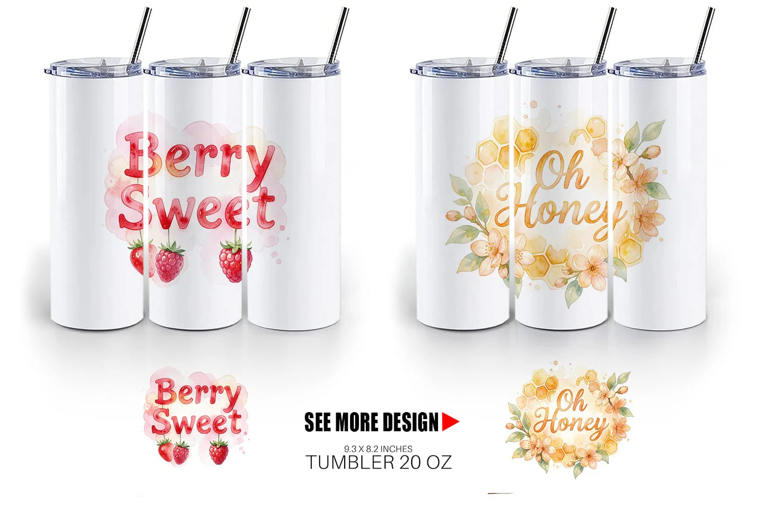 Tumbler Watercolor Funny Punny Garden Quotes - Image 3