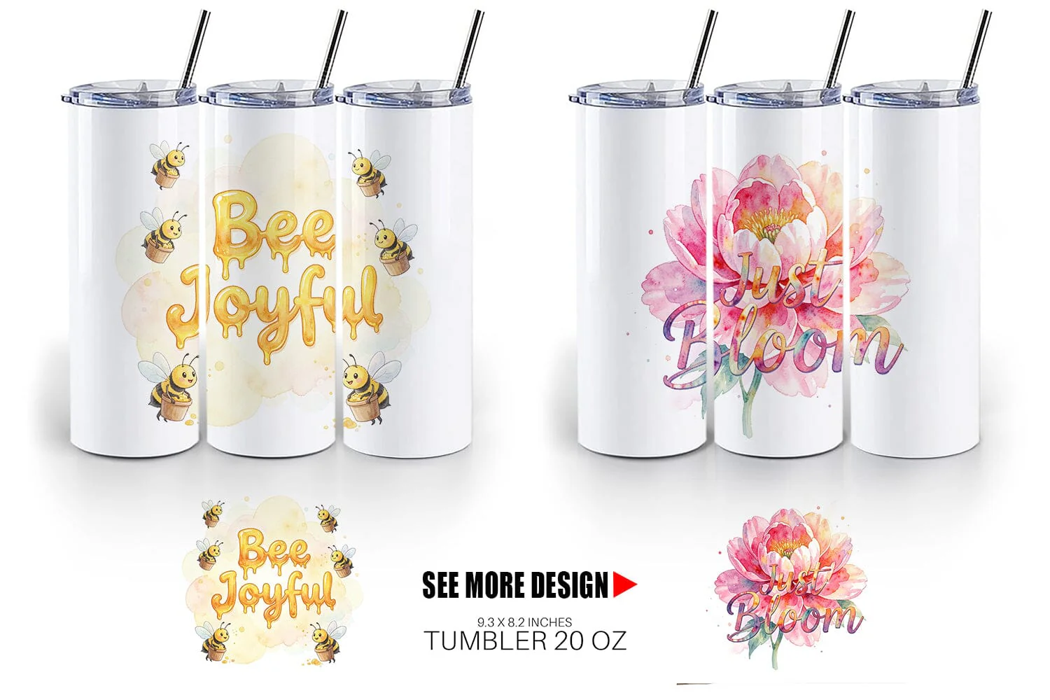 Tumbler Watercolor Funny Punny Garden Quotes - Image 6