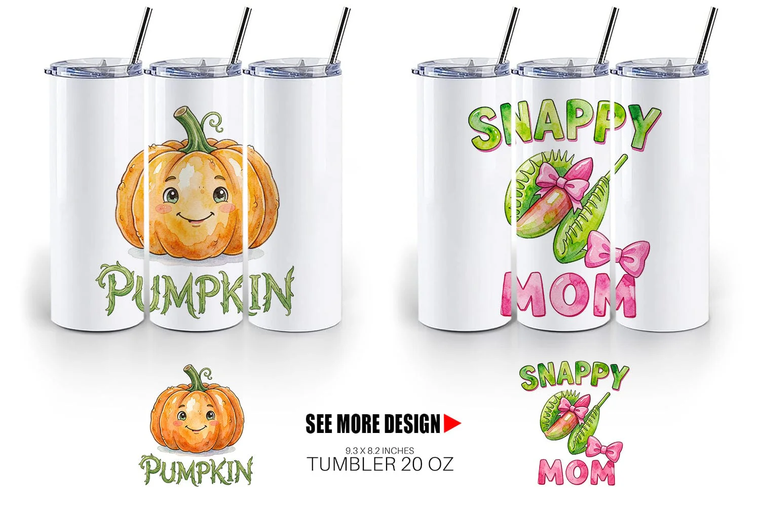 Tumbler Watercolor Funny Wonky Garden Mom Art - Image 5