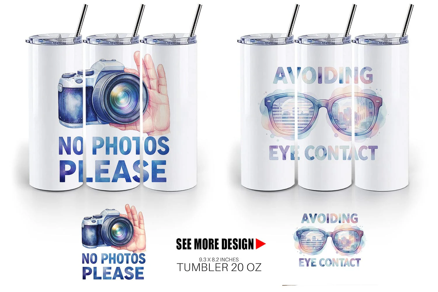 Tumbler Watercolor Sarcastic Introvert Quotes - Image 6