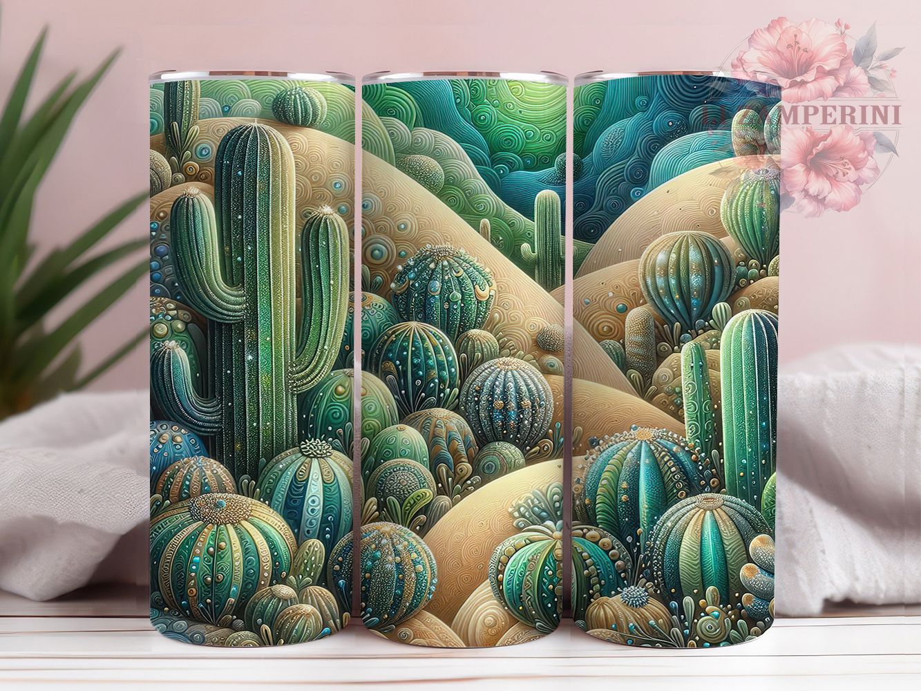 Turquoise Western Cactus Tumbler, Turquoise Rhinestone Tumbler, Stylish 20oz Wrap, Sublimation Design, Trendy Gift Idea, Country Cactus Wrap, Rustic Western Tumbler